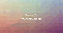 Desktop Screenshot of lbv.co.za